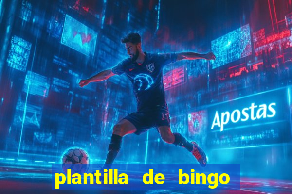 plantilla de bingo para editar