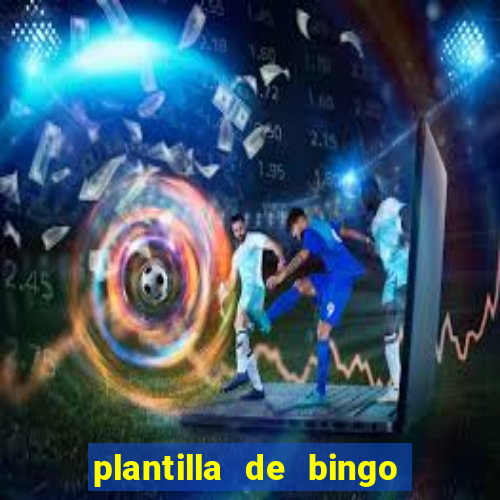 plantilla de bingo para editar