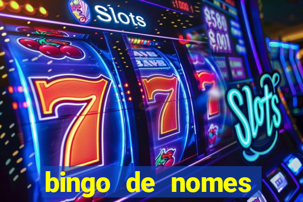 bingo de nomes educa??o infantil