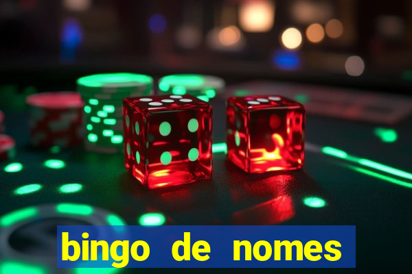 bingo de nomes educa??o infantil