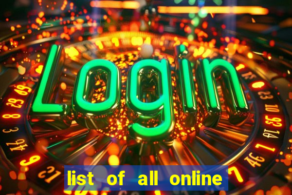 list of all online bingo sites