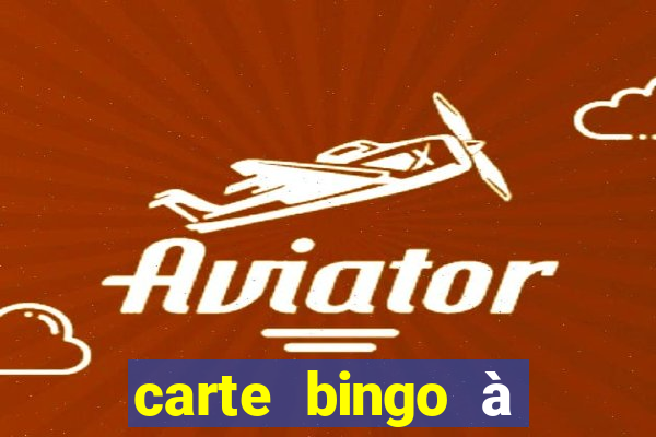 carte bingo à imprimer gratuit