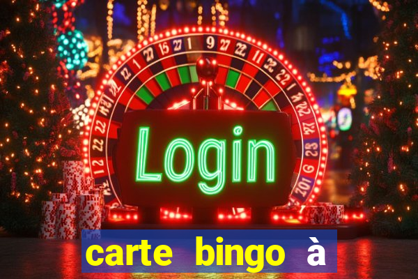 carte bingo à imprimer gratuit