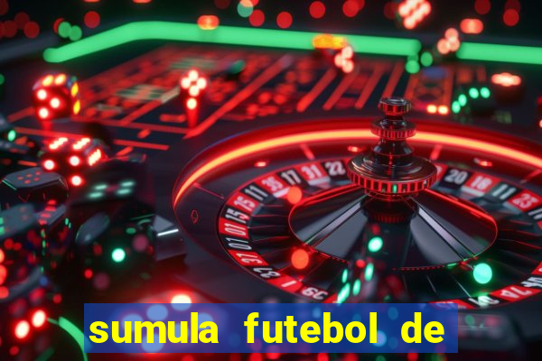 sumula futebol de campo word