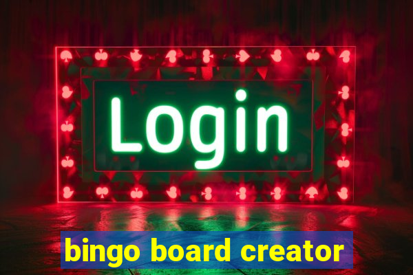 bingo board creator