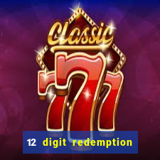 12 digit redemption code for golden hearts casino