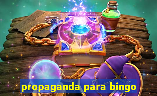 propaganda para bingo