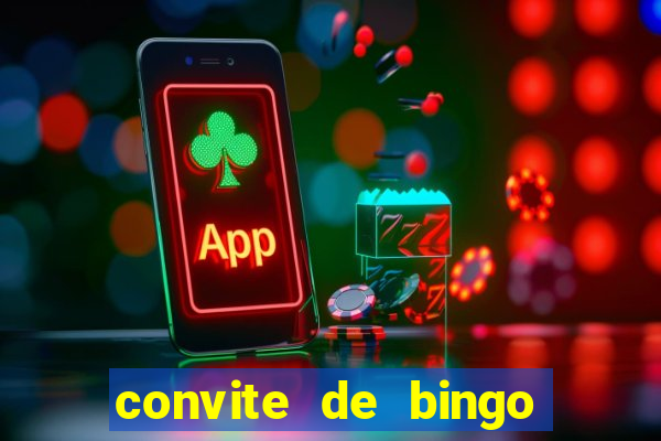 convite de bingo para editar