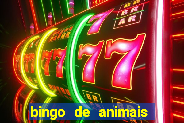 bingo de animais para educa??o infantil