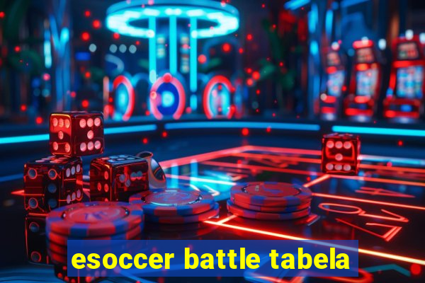 esoccer battle tabela