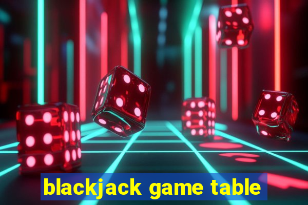 blackjack game table