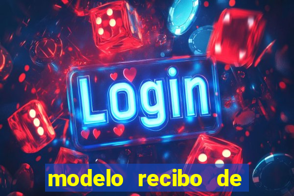 modelo recibo de pagamento word