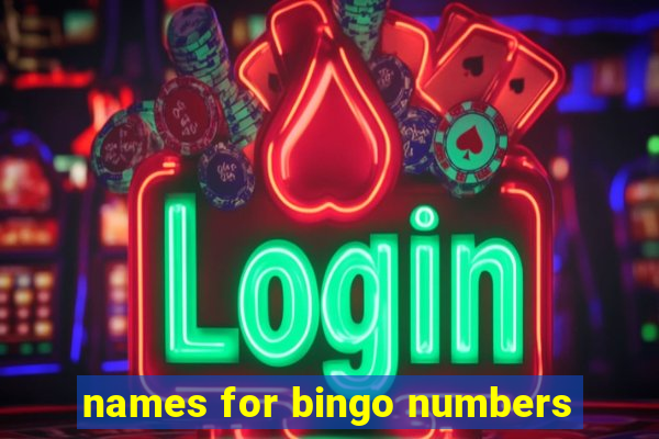 names for bingo numbers