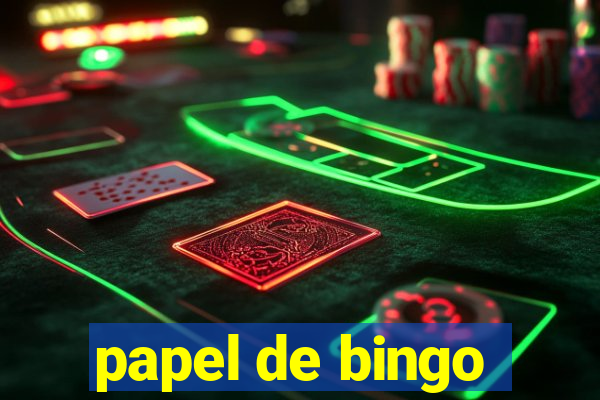 papel de bingo