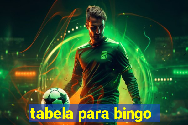 tabela para bingo