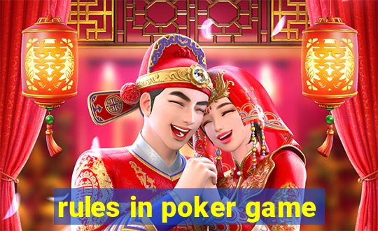 rules in poker game