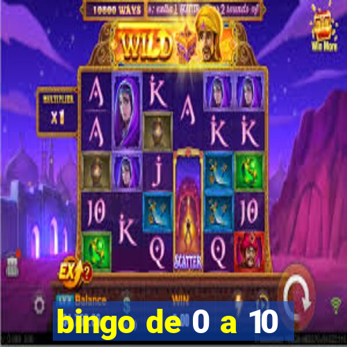 bingo de 0 a 10