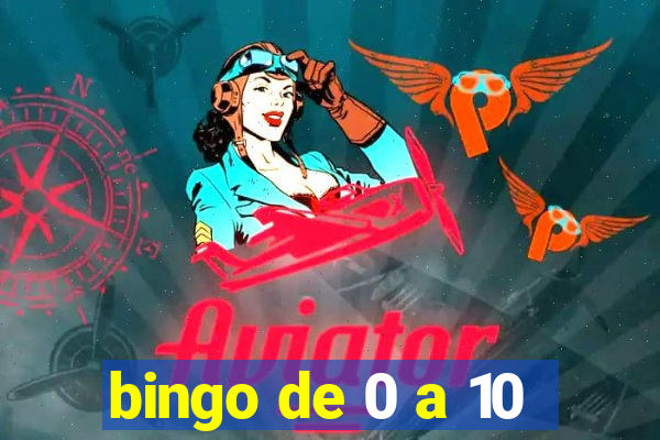 bingo de 0 a 10