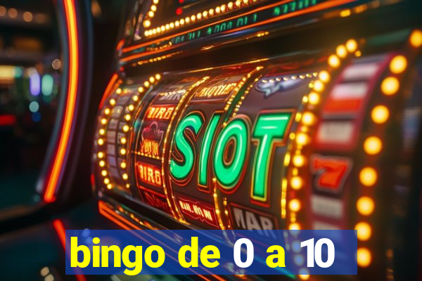 bingo de 0 a 10