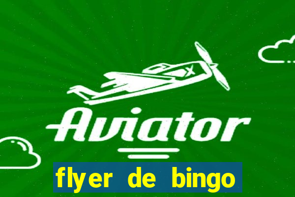 flyer de bingo para editar