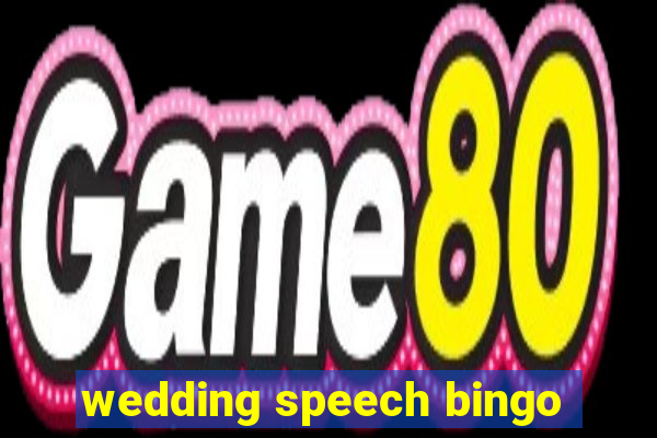 wedding speech bingo