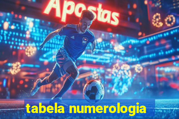 tabela numerologia