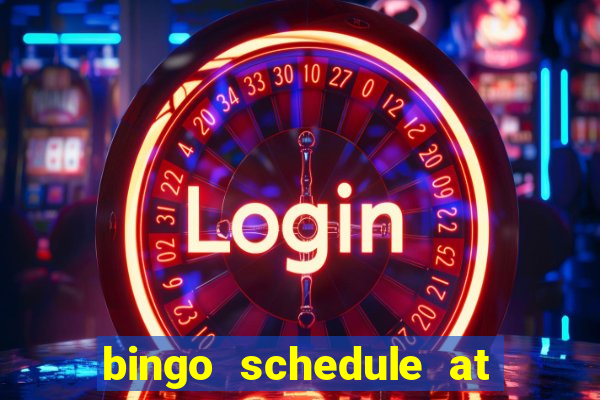 bingo schedule at mohegan sun