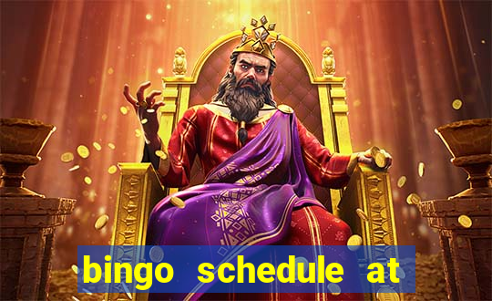 bingo schedule at mohegan sun