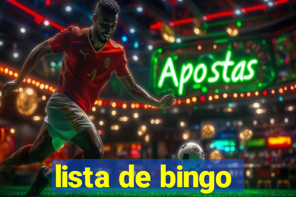 lista de bingo