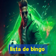 lista de bingo