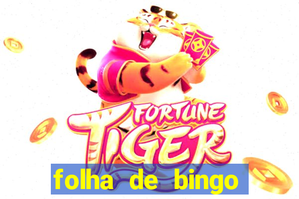 folha de bingo para imprimir