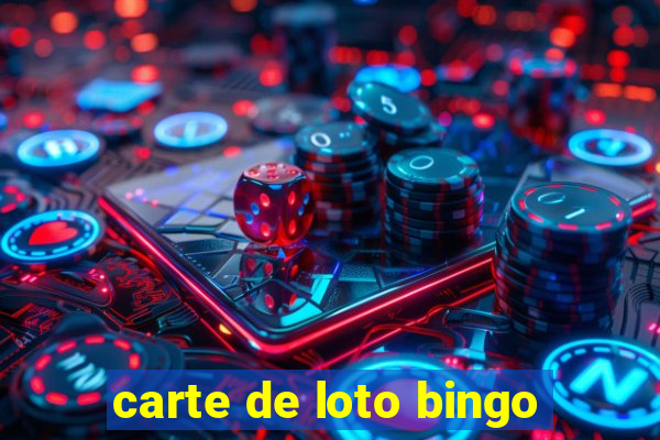 carte de loto bingo