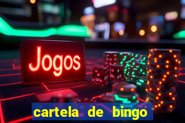 cartela de bingo de nomes para imprimir