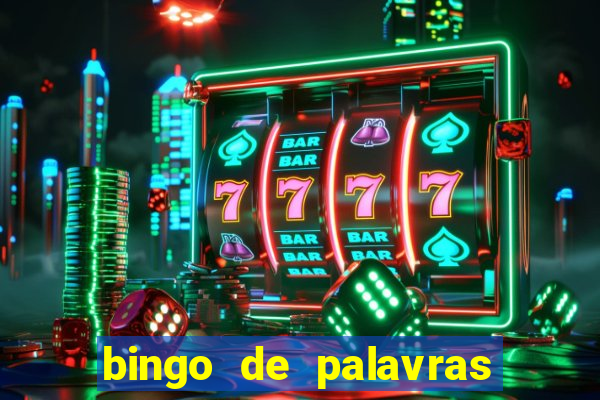 bingo de palavras colorido para imprimir